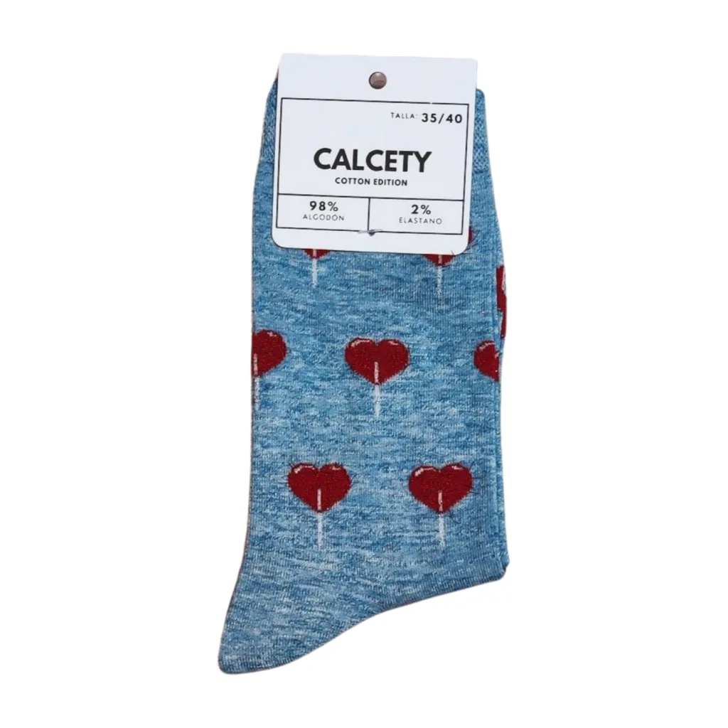 calcetines sweet heart Azul