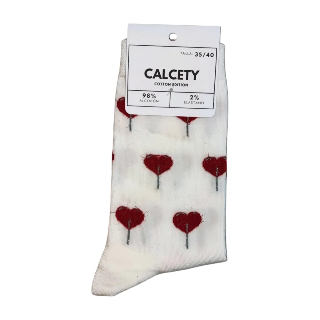 calcetines sweet heart blanco