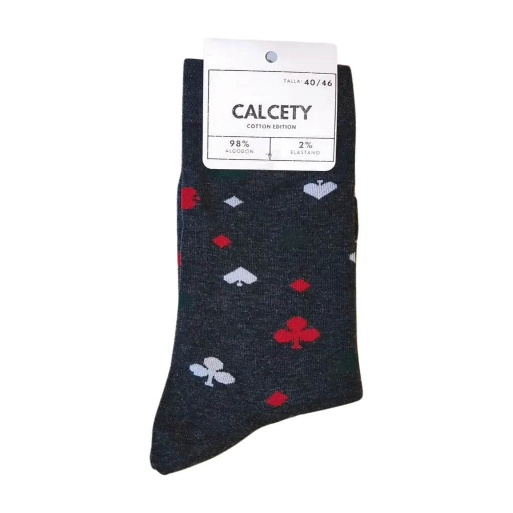 calcetines poker gris oscuro