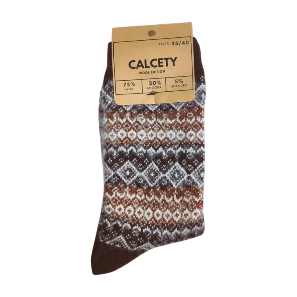 calcetines cozy marrón