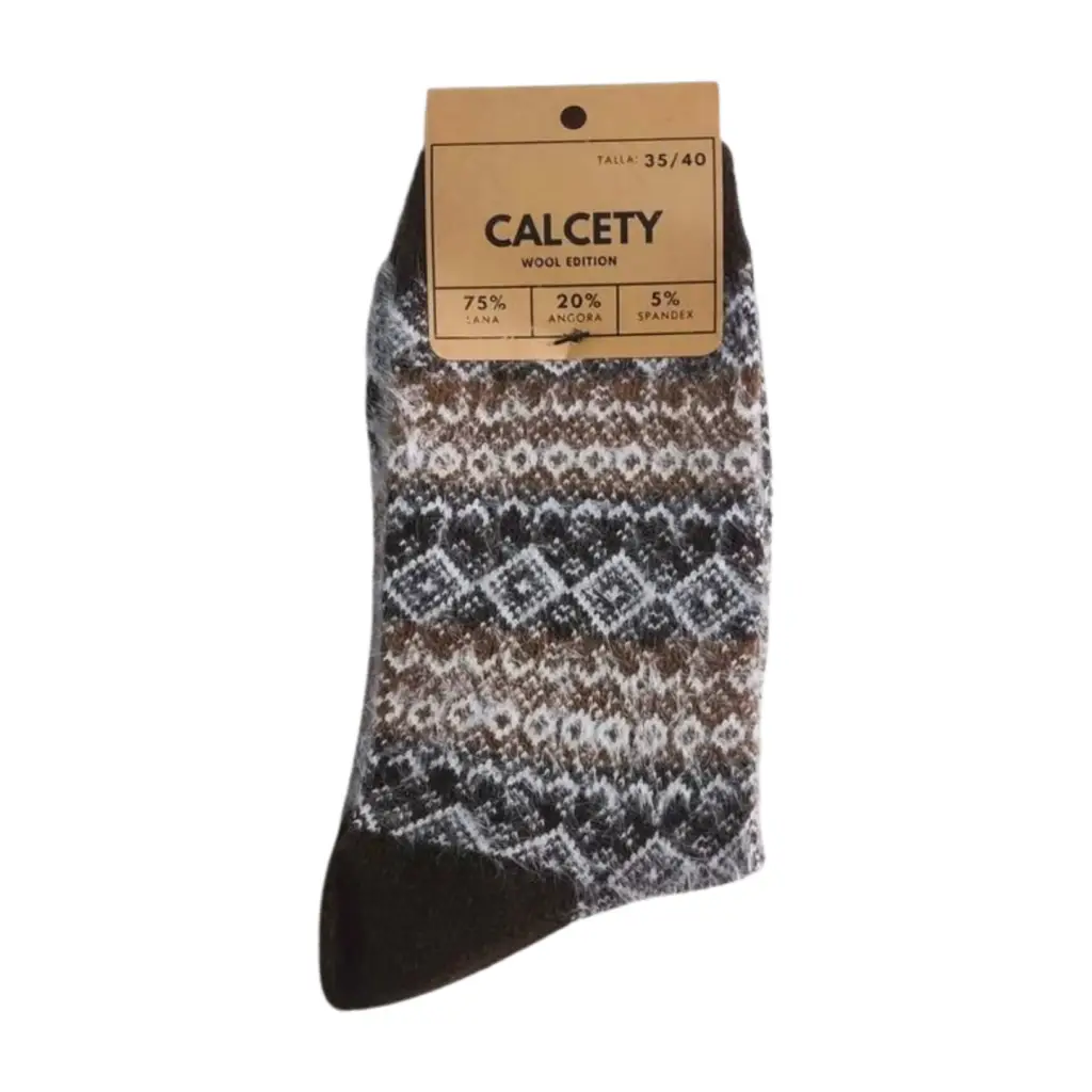 calcetines cozy marrón oscuro
