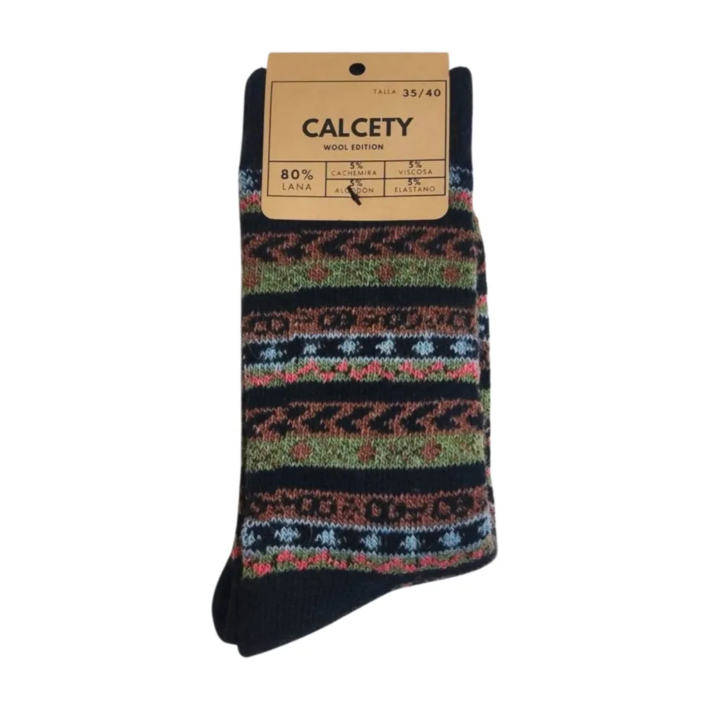 calcetines nordic fluffy negro