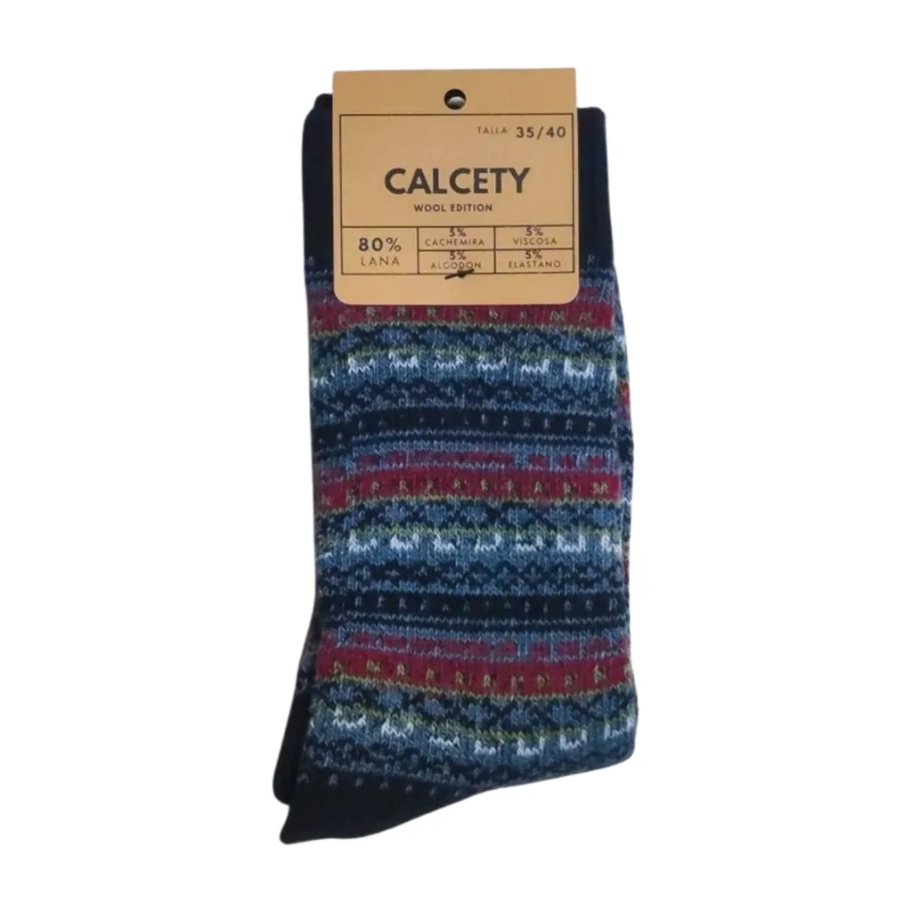 calcetines nordic fluffy azul