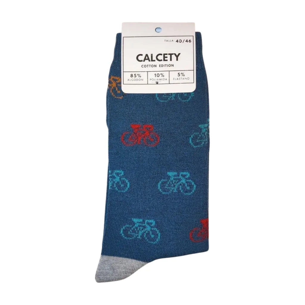 calcetines bicis azul claro