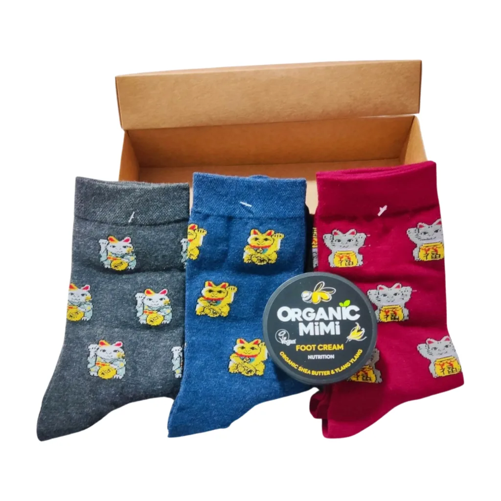 caja regalo calcetines suerte
