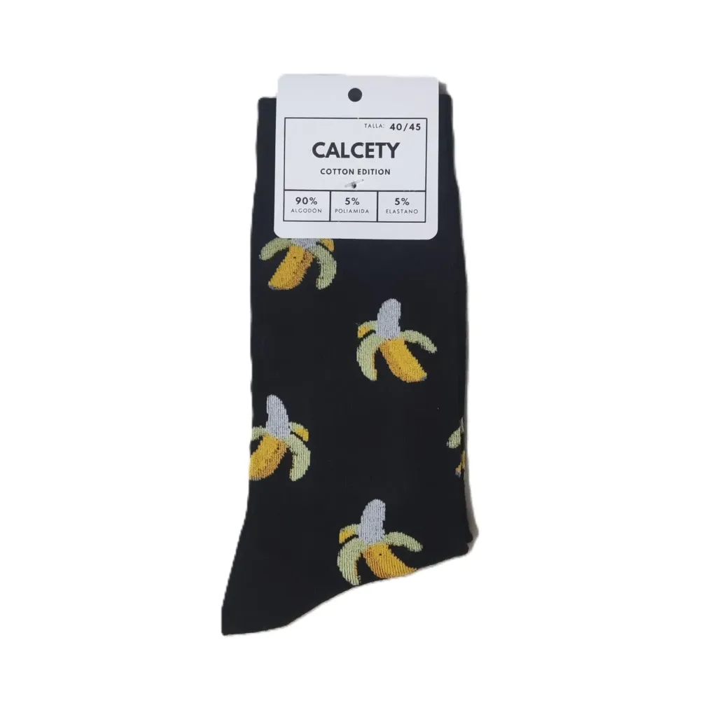 Calcetines Plátanos Negro