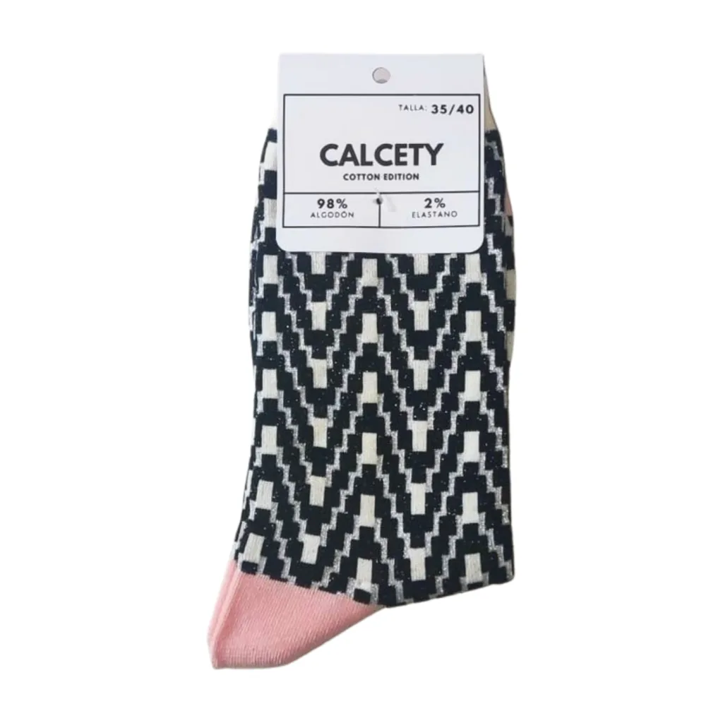 Calcetines Brillo Blanco y Negro