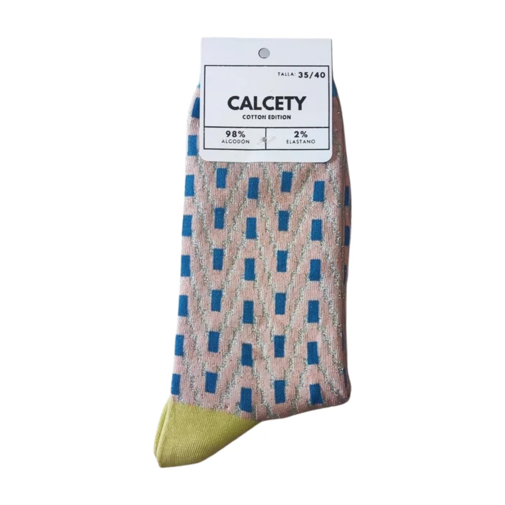 calcetines brillo rosa