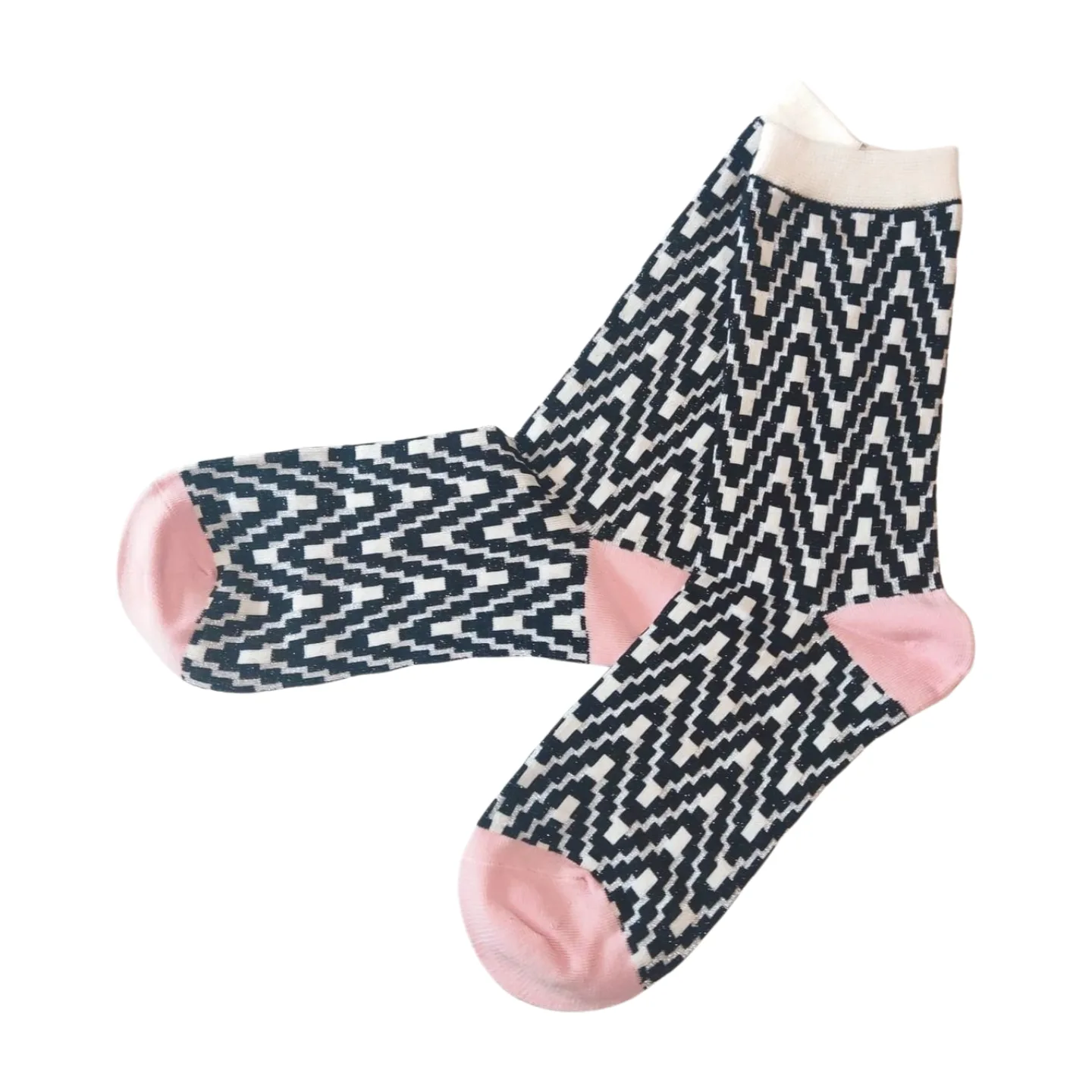 Calcetines Brillo Blanco y Negro