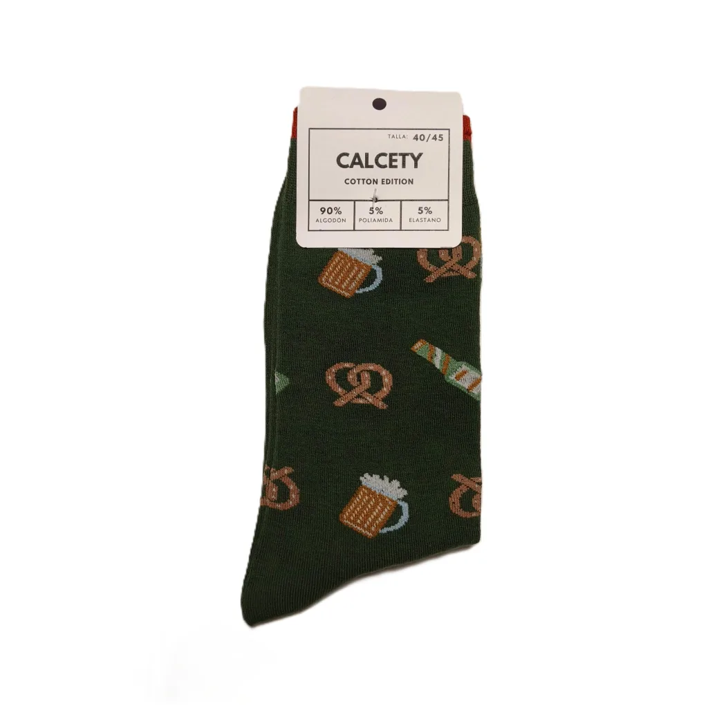 calcetines cervezas verde.